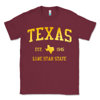Burgundy texas Classic Tee - linhVisuals