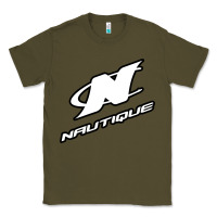 Army Green Nautique Boats Classic Tee - linhVisuals