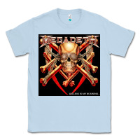 Dusty Blue Megadeath Chains Classic Tee - linhVisuals