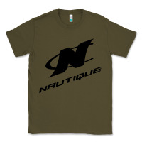Army Green Nautique Boats Classic Tee - linhVisuals