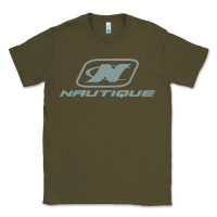 Army Green Nautique Boats Classic Tee - linhVisuals