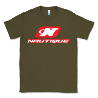 Army Green Nautique Boats Classic Tee - linhVisuals