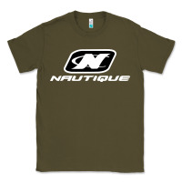 Army Green Nautique Boats Classic Tee - linhVisuals