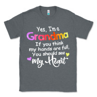 Charcoal Heather grandma t  shirt yes i'm grandma if you think my hands are full t  shi Classic Tee - linhVisuals