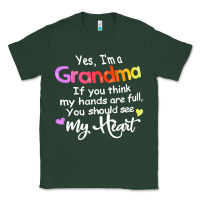 Sports Green grandma t  shirt yes i'm grandma if you think my hands are full t  shi Classic Tee - linhVisuals