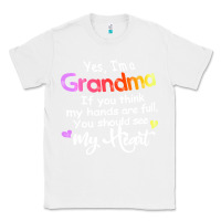 White grandma t  shirt yes i'm grandma if you think my hands are full t  shi Classic Tee - linhVisuals
