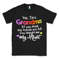 Black grandma t  shirt yes i'm grandma if you think my hands are full t  shi Classic Tee - linhVisuals