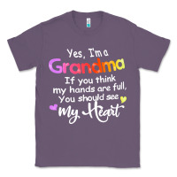 Lavender grandma t  shirt yes i'm grandma if you think my hands are full t  shi Classic Tee - linhVisuals