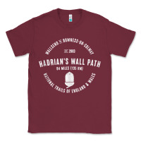Burgundy hadrians wall path england wales hikes tank top Classic Tee - linhVisuals