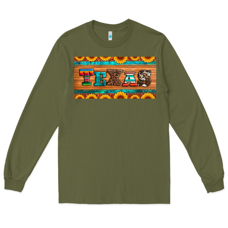 Texas Sunflowers License Plate Long Sleeve Tee by Artiststas | Teevron