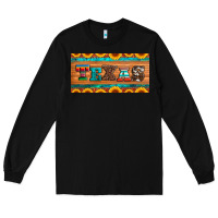 Black texas sunflowers license plate Long Sleeve Tee - Artiststas