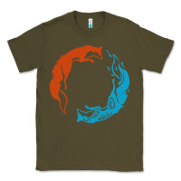 Army Green spirit of the north Classic Tee - linhVisuals