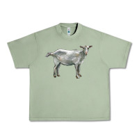Oil Green saanen goat Urban Heavy Tee - LillyAllenDesigns