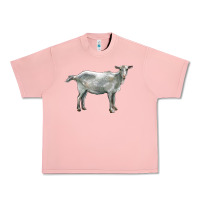 Salmon saanen goat Urban Heavy Tee - LillyAllenDesigns