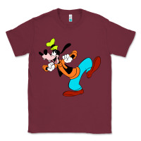 Burgundy goofy Classic Tee - linhVisuals