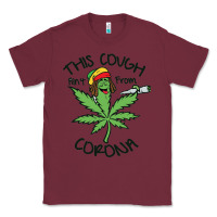 Burgundy Funny Weed Leaf Classic Tee - linhVisuals