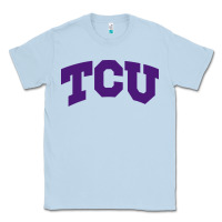 Dusty Blue Texas Christian University Classic Tee - linhVisuals