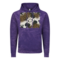 Cloud Purple black and white cowhide background Vintage Hoodie - BarkalooDesign