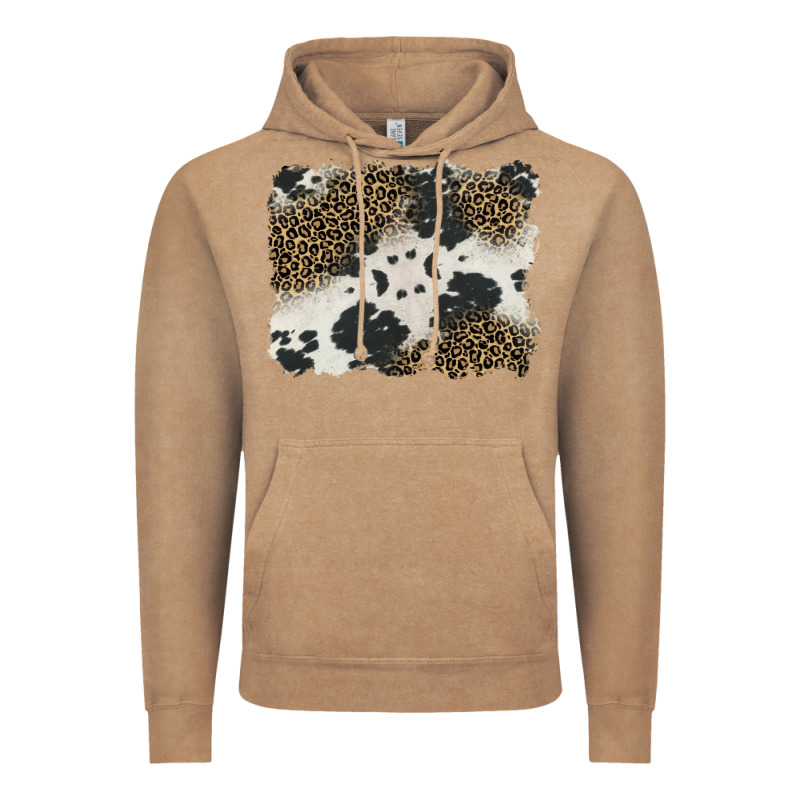 Black And White Cowhide Background Vintage Hoodie by BarkalooDesign | Teevron