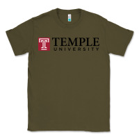 Army Green Temple University Classic Tee - linhVisuals