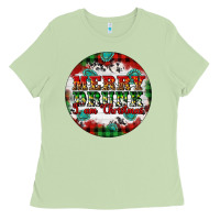 Matcha Merry Drunk I'am Christmas Ladies Tee - Artiststas