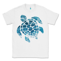 White ocean sea turtle Classic Tee - linhVisuals
