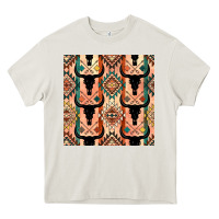 Cream native american aztec seamless pattern 4 Heavy Core Tee - BundleAndBundleShop