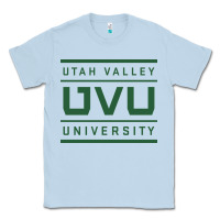 Dusty Blue Utah Valley University Classic Tee - linhVisuals