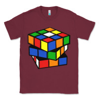 Burgundy rubik cube Classic Tee - linhVisuals