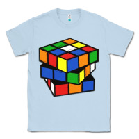 Dusty Blue rubik cube Classic Tee - linhVisuals