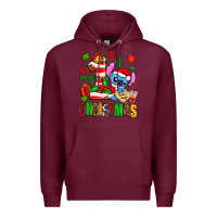 Burgundy my first christmas stitch Premium Hoodie - AdoDesignShop