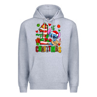 Heather Grey my first christmas stitch Premium Hoodie - AdoDesignShop