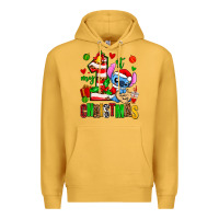 Mustard my first christmas stitch Premium Hoodie - AdoDesignShop