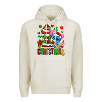 Oatmeal Heather my first christmas stitch Premium Hoodie - AdoDesignShop