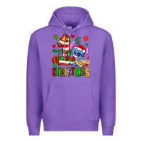 Purple my first christmas stitch Premium Hoodie - AdoDesignShop