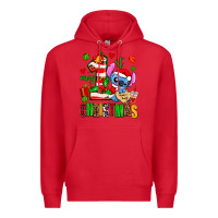 Red my first christmas stitch Premium Hoodie - AdoDesignShop