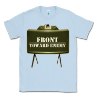 Dusty Blue front toward enemy distressed claymore mine military Classic Tee - linhVisuals