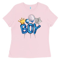 Bubblegum Pink Birthday Boy Balloon Ladies Tee - Artiststas
