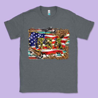 Western America Map Usa Classic Tee Designed By Barkaloodesign