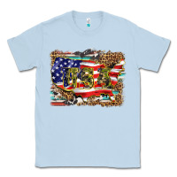 Dusty Blue western america map usa Classic Tee - BarkalooDesign