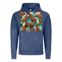 Vintage Denim astec cowhide highlands cow Vintage Hoodie - BarkalooDesign