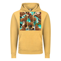 Vintage Mustard astec cowhide highlands cow Vintage Hoodie - BarkalooDesign
