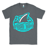 Charcoal Heather fins up ocean Classic Tee - linhVisuals