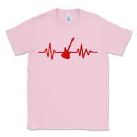 Bubblegum Pink heartbeat electric guitar Classic Tee - linhVisuals