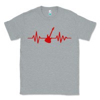 Heather Grey heartbeat electric guitar Classic Tee - linhVisuals