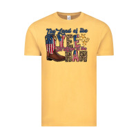 Vintage Mustard the land yee the home of the haw Vintage Tee - RacoonDesign
