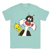 Seafoam tweety and sylvester Classic Tee - linhVisuals