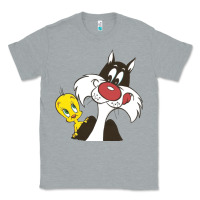 Heather Grey tweety and sylvester Classic Tee - linhVisuals