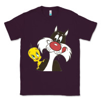 Plum tweety and sylvester Classic Tee - linhVisuals