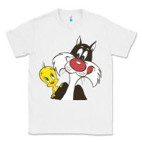 White tweety and sylvester Classic Tee - linhVisuals